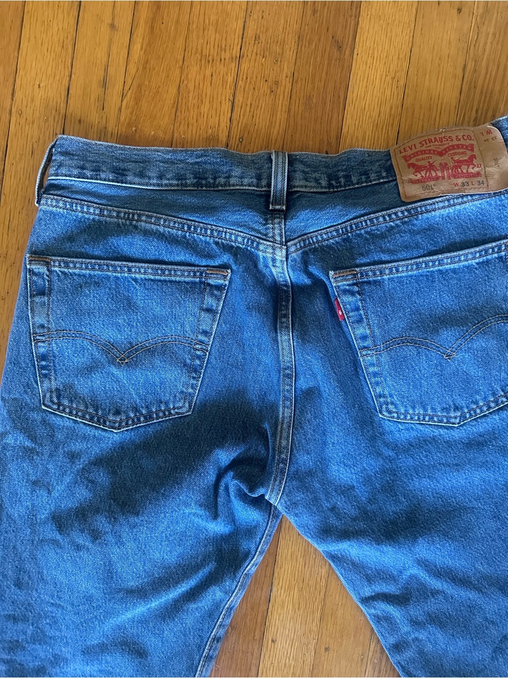 Levi's Men's Blue Denim 501 Cut-off  Jeans